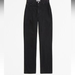 Abercrombie Ultra High Rise 90s Straight Jean in Black Size 27L or 4L